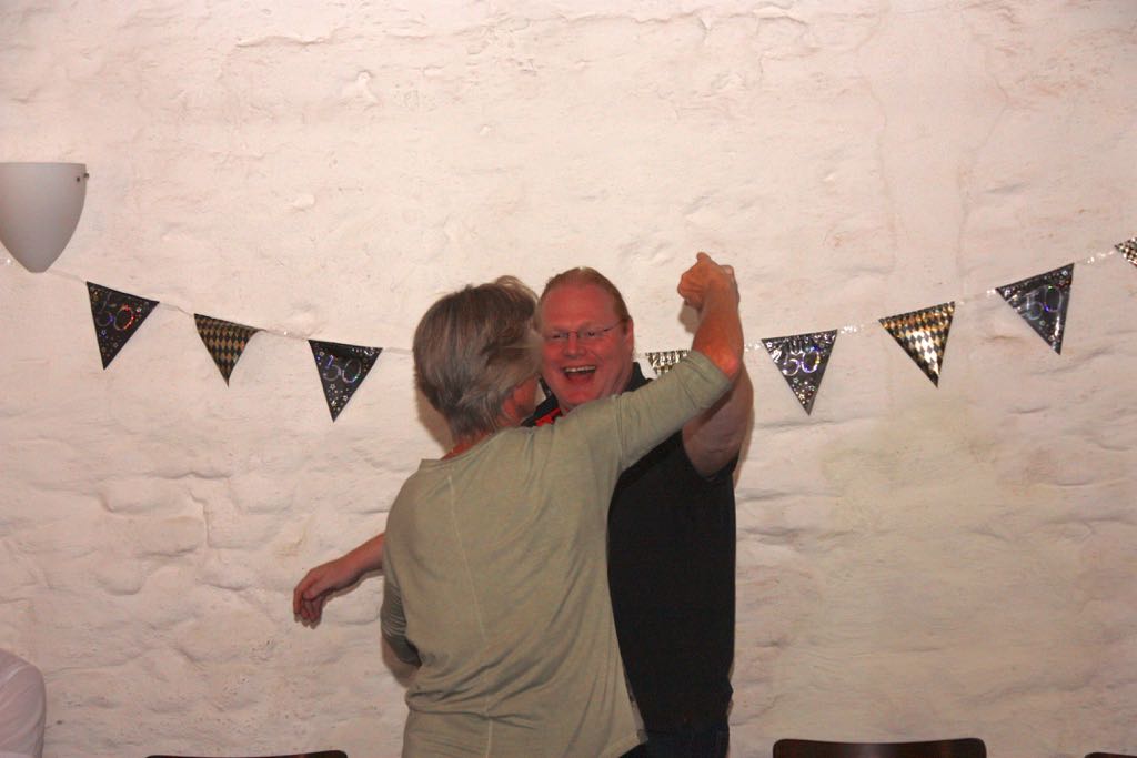 Dancing at a party