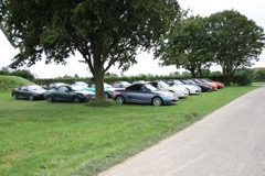 The cars were